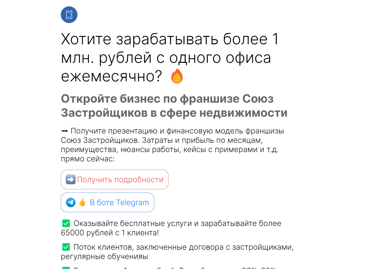 Продвижение франшизы федеральной компании по недвижимости — скриншот 5